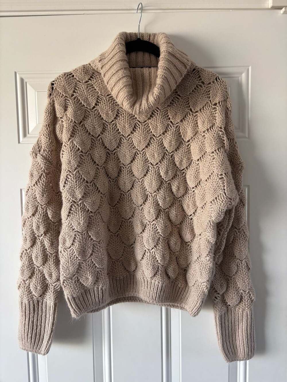 FRNCH Paris Chunky Knit Turtleneck Sweater Size M/L